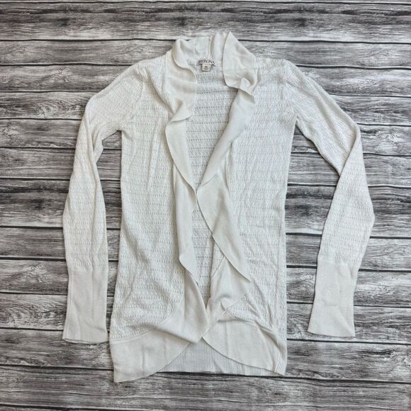 Merona Women's Lightweight Long Sleeve Cardigan White XS Extra Small Long Sleeve - Picture 11 of 12